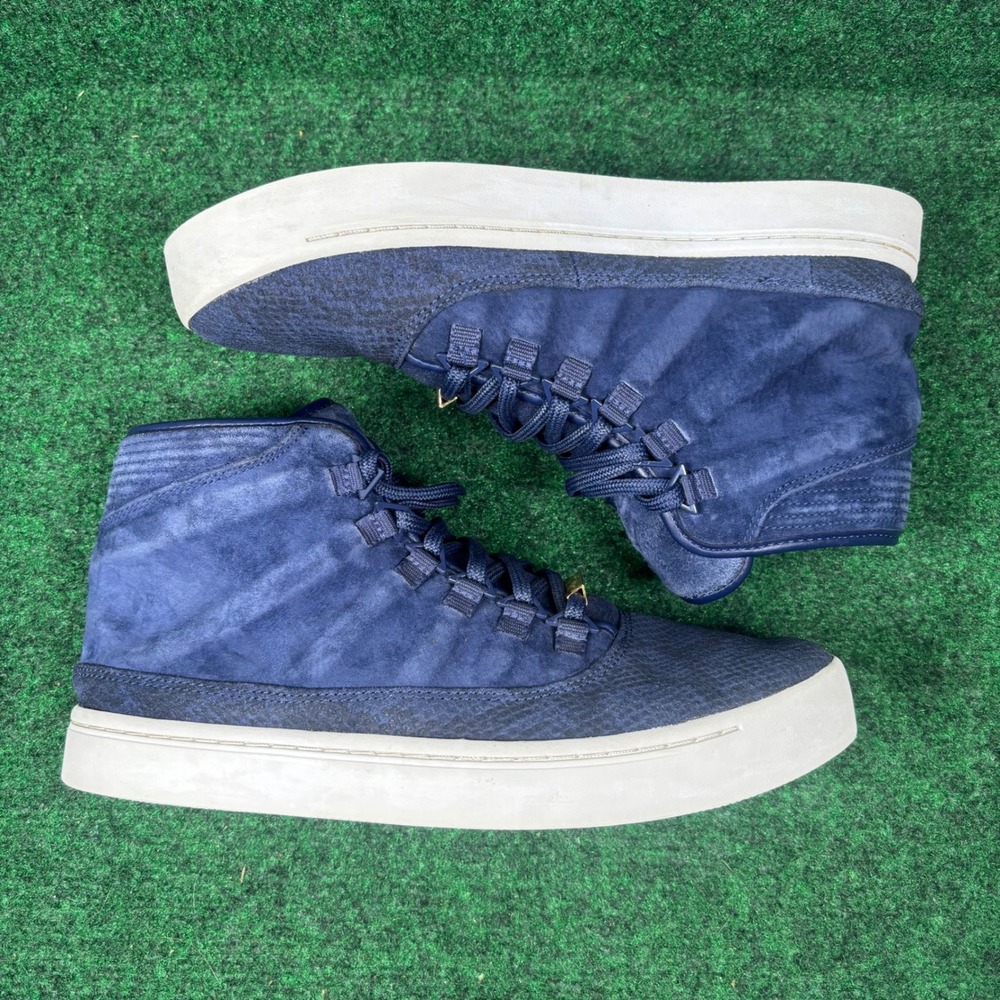 Jordan Westbrook 0 Midnight Navy Snakeskin Suede Sneakers 768934-405 Mens 8.5